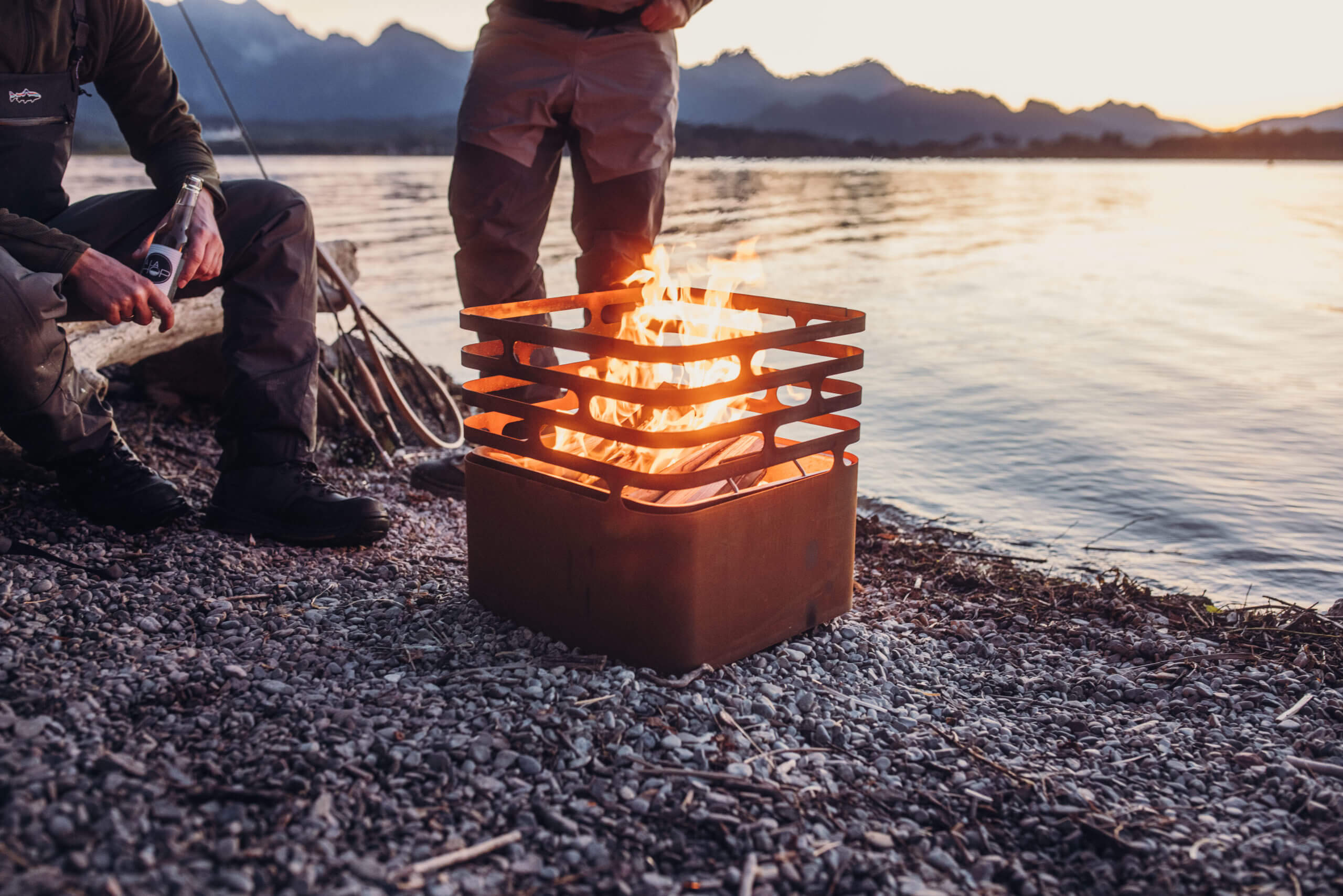 Cube fire basket black höfats