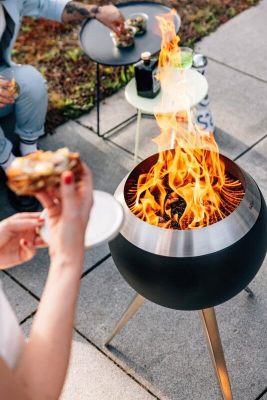 hofats moon on high stand smokeless fire pit