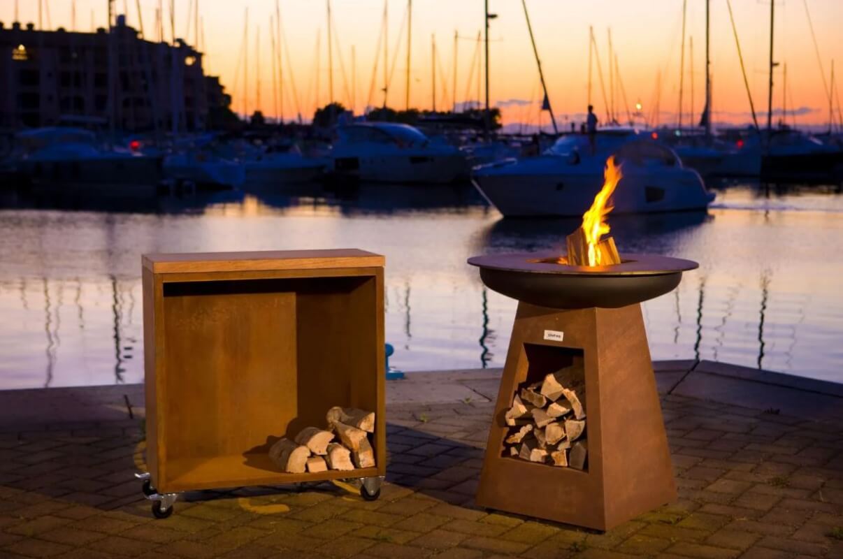 corten steel plancha bbq