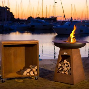 corten steel plancha bbq