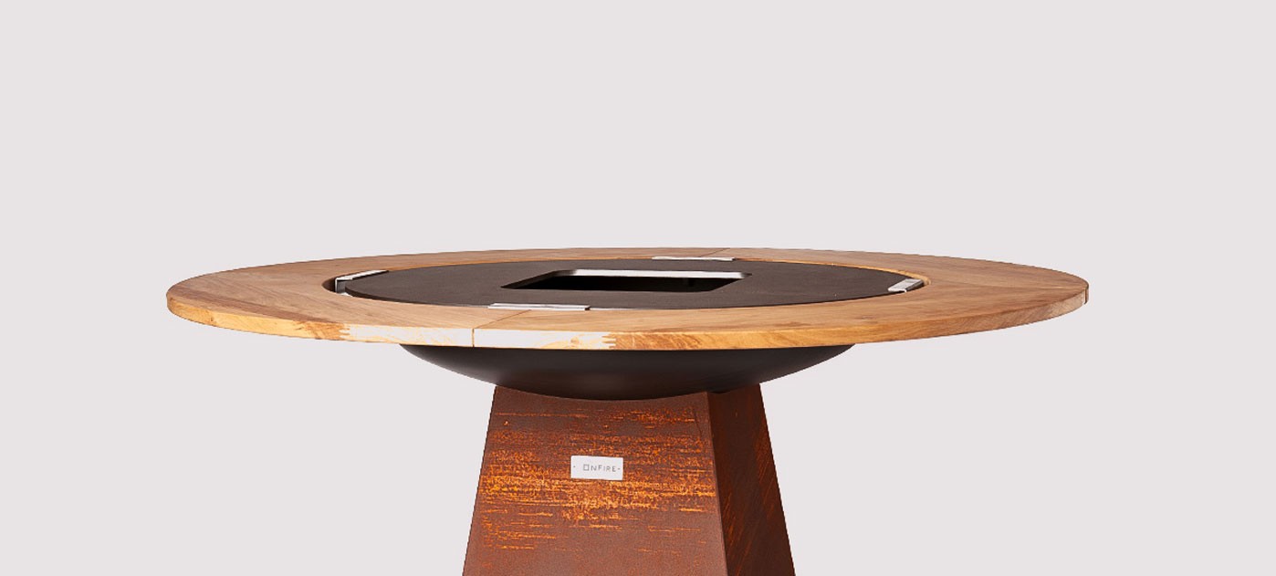 wooden ring support for bbq
